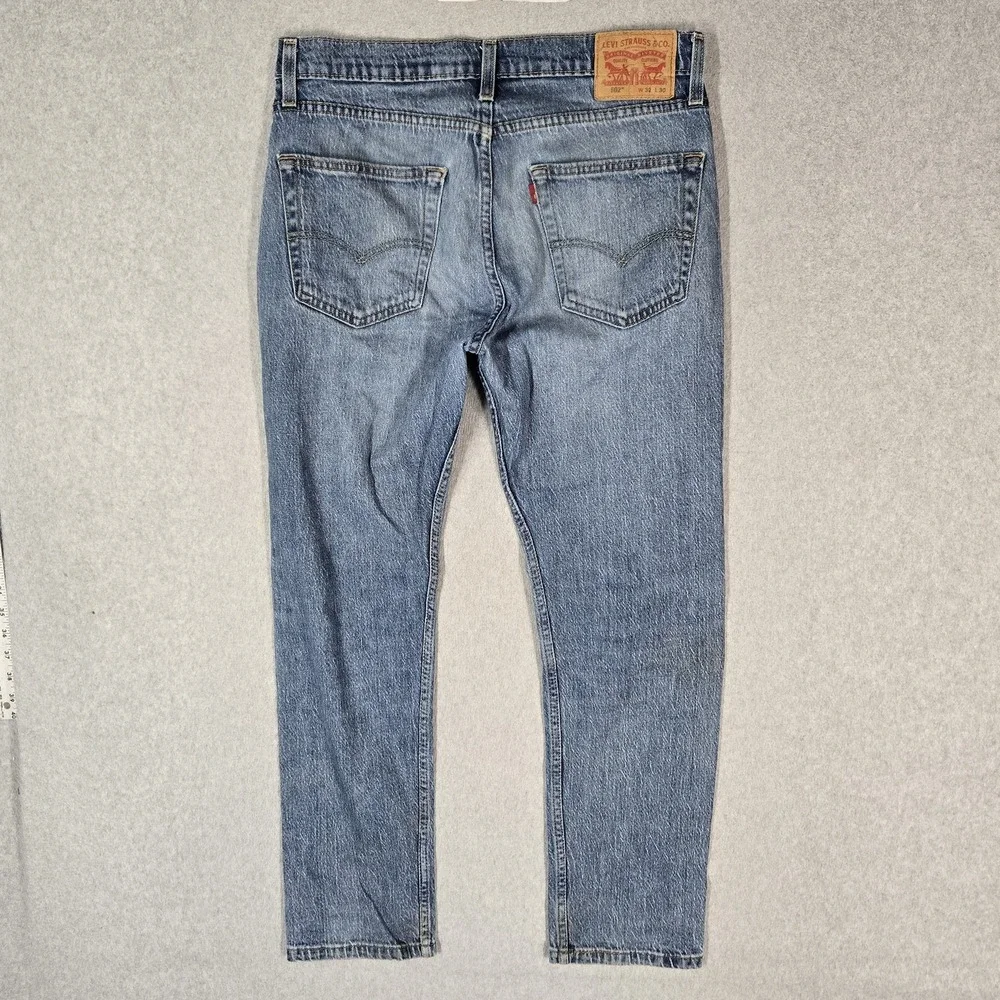Levi's 502 Men Jeans 32X30 Blue Denim Straight Grunge 28